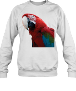 CloseUp Of A Green Winged Macaw Parrot Unisex Sweatshirt