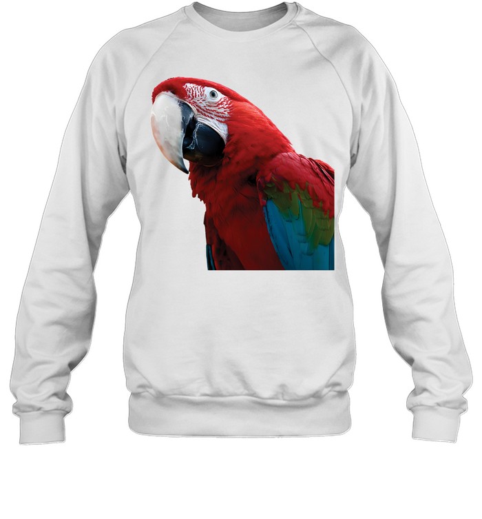 CloseUp Of A Green Winged Macaw Parrot Unisex Sweatshirt