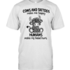 Cows And Tattoos Make Me Happy Humans Make My Head Hurt  Classic Men's T-shirt