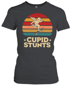 Cupid stunts cherub riding skateboard vintage sunset  Classic Women's T-shirt