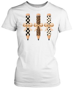 Cute Coquette Bow Pencils  Classic Women's T-shirt