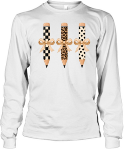 Cute Coquette Bow Pencils  Long Sleeved T-shirt