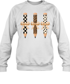 Cute Coquette Bow Pencils  Unisex Sweatshirt
