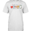 Cute Hand-Drawn Medical Supplies T- with Happy Heart and Stethoscope Classic Men's T-shirt