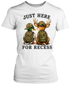 Cute Woodland Duck Deer Back To School  Classic Women's T-shirt