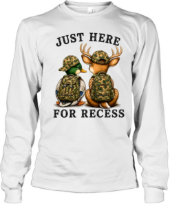 Cute Woodland Duck Deer Back To School Long Sleeved T-shirt