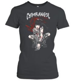 Cybarangel Goth Anime Girl Cyberpunk Alt  Classic Women's T-shirt