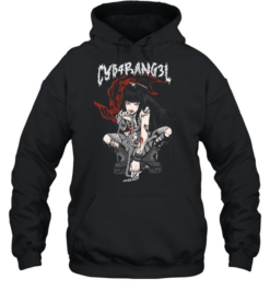 Cybarangel Goth Anime Girl Cyberpunk Alt  Unisex Hoodie