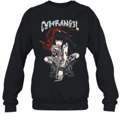 Cybarangel Goth Anime Girl Cyberpunk Alt  Unisex Sweatshirt