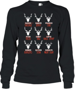 Dasher Dancer Prancer Vixen Moscato  Long Sleeved T-shirt