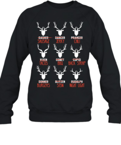 Dasher Dancer Prancer Vixen Moscato  Unisex Sweatshirt