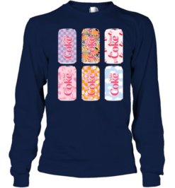 Diet Coke Coquette Aesthetic Pastel Pattern Long Sleeved T-shirt