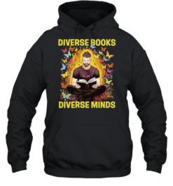 Diverse Books Diverse Minds reading book lover Unisex Hoodie