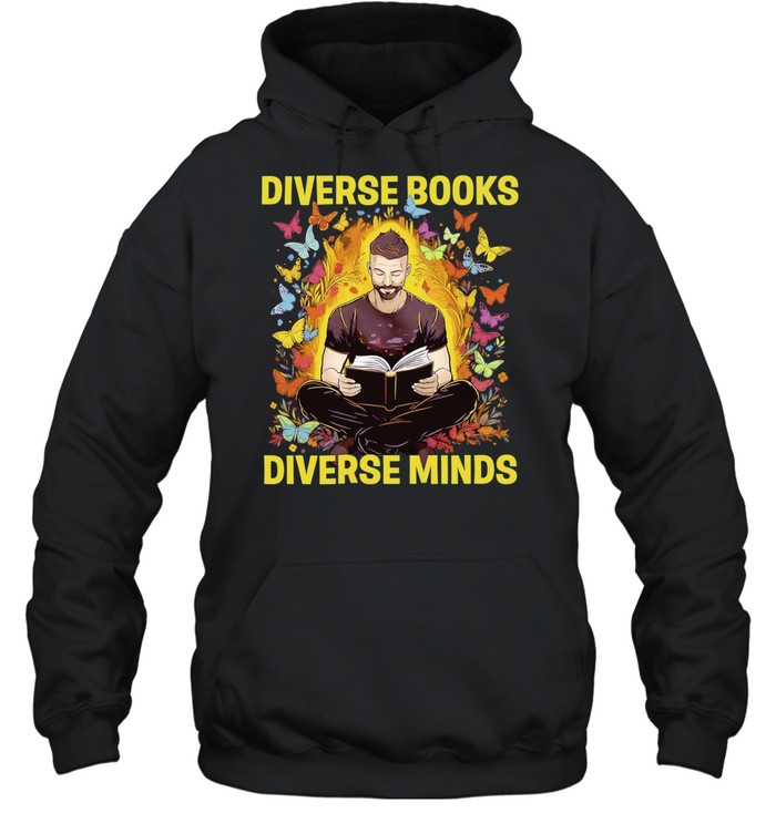 Diverse Books Diverse Minds reading book lover Unisex Hoodie