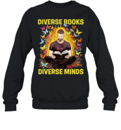 Diverse Books Diverse Minds reading book lover Unisex Sweatshirt