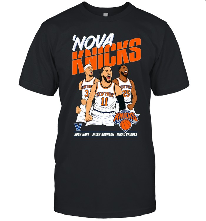Finals Jalen Brunson, Josh Hart And Mikal Bridges Nova Knicks Classic Men's T-shirt