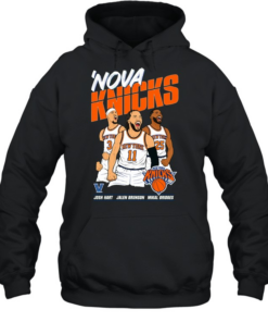 Finals Jalen Brunson, Josh Hart And Mikal Bridges Nova Knicks Unisex Hoodie