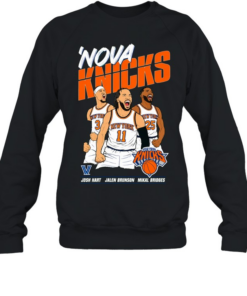 Finals Jalen Brunson, Josh Hart And Mikal Bridges Nova Knicks Unisex Sweatshirt