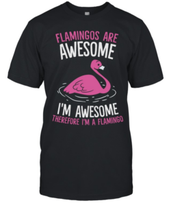 Flamingos Are Awesome I m Awesome Therefore I m a Flamingo  Classic Men's T-shirt