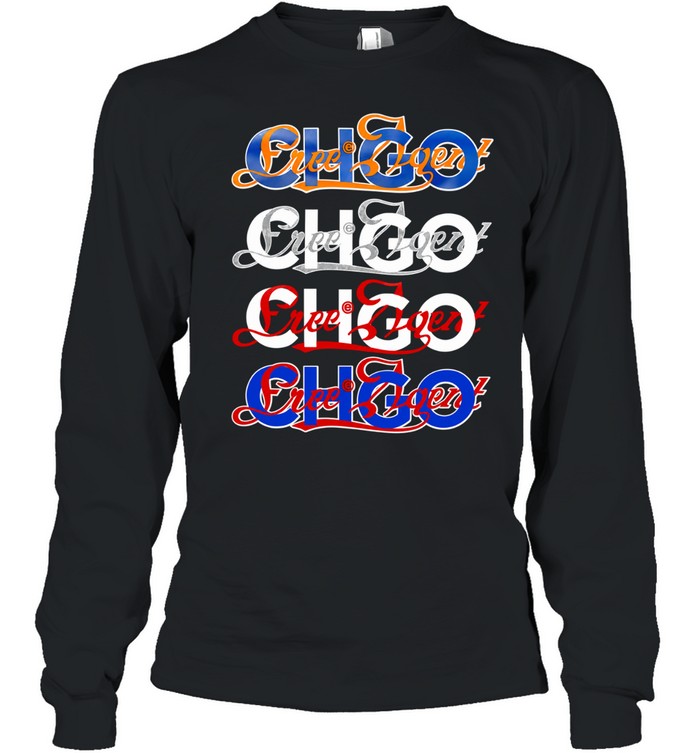 Free Agent x CHGO Logo Chicago sports Long Sleeved T-shirt