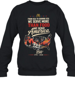 Golden arches restaurant we serve America 250th map poster Unisex Sweatshirt