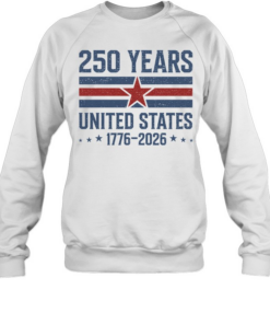 Good 250 Years 4th Of July 1176 2026 Patriotic Flag Retro  Unisex Sweatshirt
