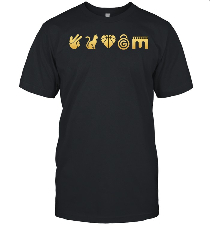 Good New York Knicks Five Symbols Cat Basketball Heart Garden Icons Row Classic Men's T-shirt