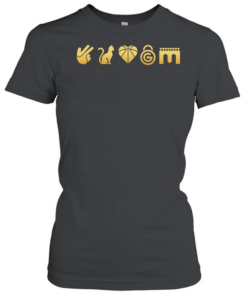 Good New York Knicks Five Symbols Cat Basketball Heart Garden Icons Row  Classic Women's T-shirt