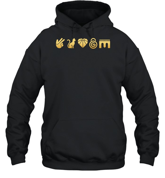 Good New York Knicks Five Symbols Cat Basketball Heart Garden Icons Row Unisex Hoodie