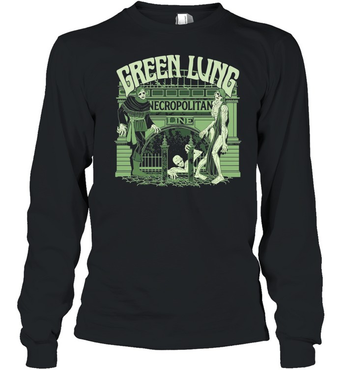Green Lung Necropolitan Line zombies emerging from gate Long Sleeved T-shirt
