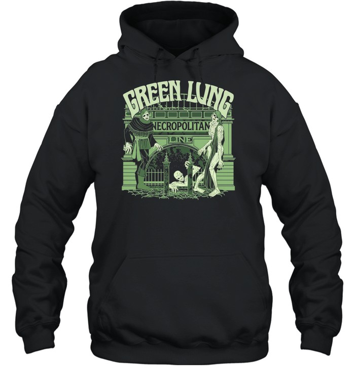 Green Lung Necropolitan Line zombies emerging from gate Unisex Hoodie