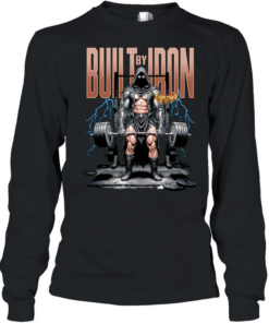 Grim Reaper Bodybuilder built by iron weightlifting workout fitness gym Long Sleeved T-shirt
