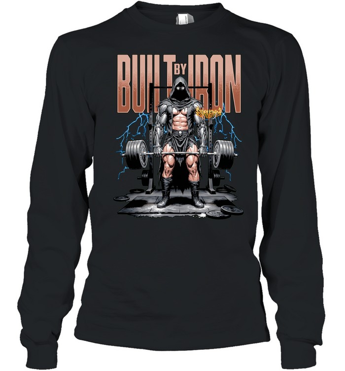 Grim Reaper Bodybuilder built by iron weightlifting workout fitness gym Long Sleeved T-shirt
