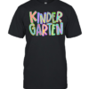 Groovy Multi-Color Layered Typography Kindergarten Back to School Classic Men's T-shirt
