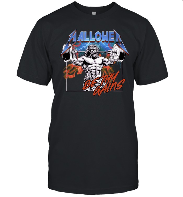 Hallowed Be Thy Gains Jesus Weightlifting Classic Men's T-shirt