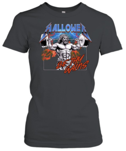 Hallowed Be Thy Gains Jesus Weightlifting  Classic Women's T-shirt