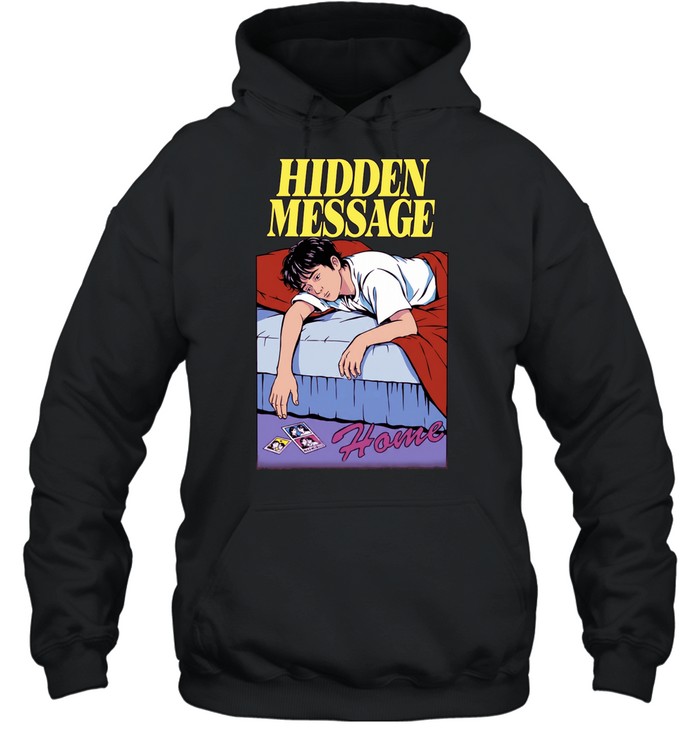 Hidden Message Home illustration art aesthetic Unisex Hoodie
