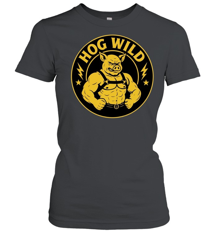 Hog Wild Muscular Pig funny Classic Women's T-shirt