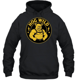 Hog Wild Muscular Pig funny Unisex Hoodie