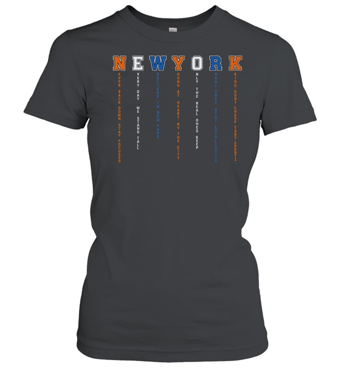 Hot New York Knicks Never Back Down Stay Focused Classic Women's T-shirt