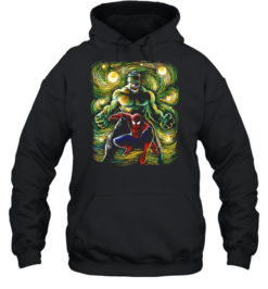 Hulk and Spider-Man Starry Night Marvel Unisex Hoodie