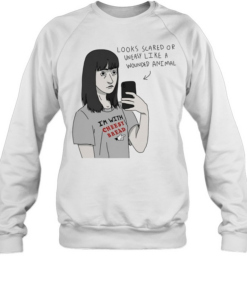 I m with Cheesy Bread parody Internet meme  Unisex Sweatshirt