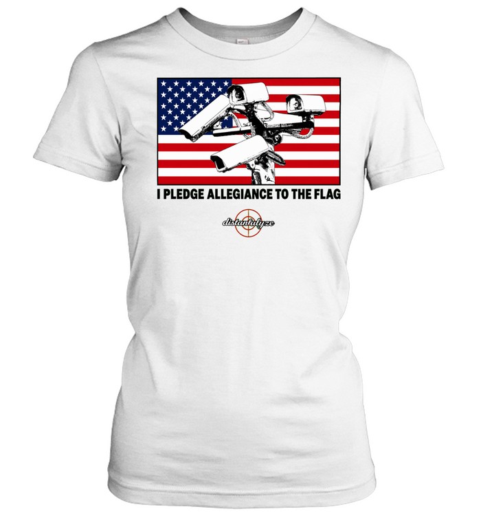 I pledge allegiance to the flag surveillance cameras American flag Classic Women's T-shirt