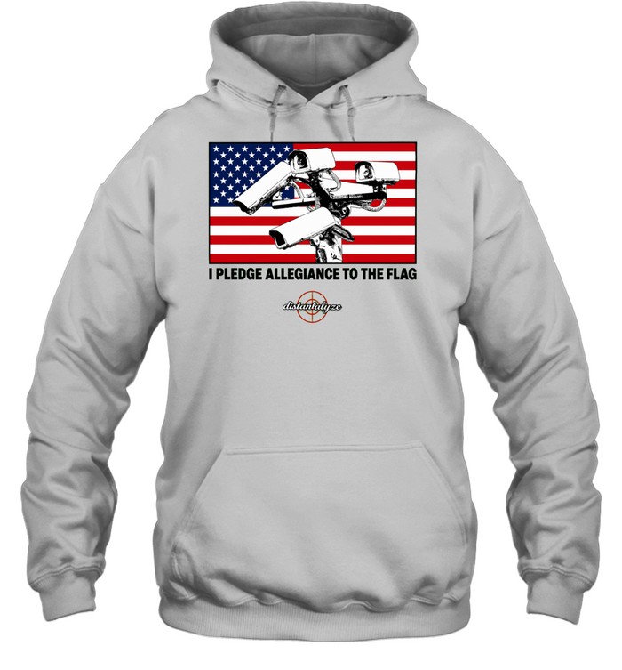 I pledge allegiance to the flag surveillance cameras American flag Unisex Hoodie