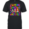 I'm Ready For Fourth Grade But Is It Ready For Me Colorful Bubble Font Classic Men's T-shirt