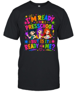I'm Ready For Preschool But Is It Ready For Me Colorful Bubble Font  Classic Men's T-shirt