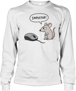 Impostor Mouse funny rat among us rodent Long Sleeved T-shirt