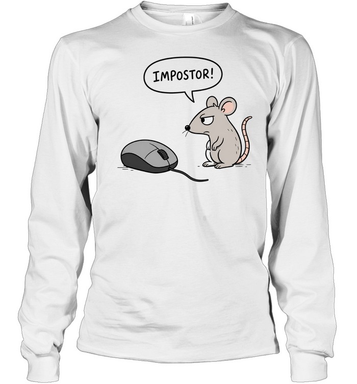Impostor Mouse funny rat among us rodent Long Sleeved T-shirt