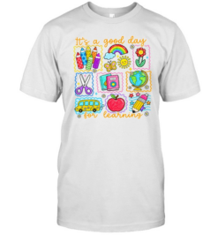 It's a Good Day for Learning T- with Colorful Crayon Doodles Classic Men's T-shirt