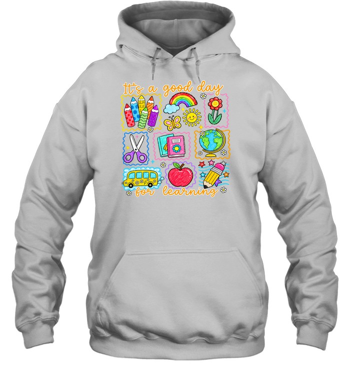 It's a Good Day for Learning T- with Colorful Crayon Doodles Unisex Hoodie